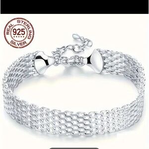 Elegant 925 Sterling Silver Woven Link Chain